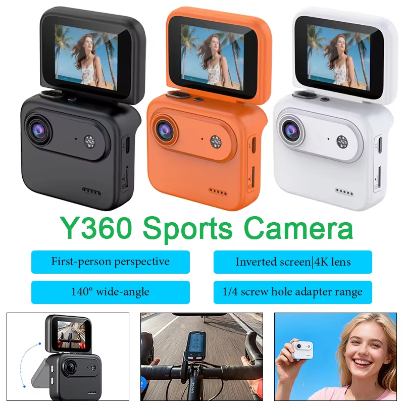 Y360 Sportkamera Life Recorder Klappbildschirm 4K Ultra